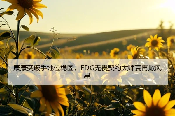 康康突破手地位稳固，EDG无畏契约大师赛再掀风暴